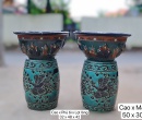 COMBO ĐÔN TRỐNG THỦ CÔNG VÀ CHẬU GIẢ CỔ