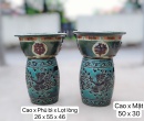COMBO ĐÔN TRỐNG THỦ CÔNG VÀ CHẬU GIẢ CỔ