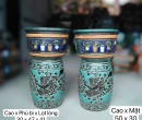 COMBO ĐÔN TRỐNG THỦ CÔNG VÀ CHẬU GIẢ CỔ