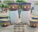COMBO ĐÔN TRỐNG XUẤT KHẨU VÀ CHẬU CHỮ PHƯỚC
