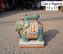 ĐÔN VOI MINI IN TAY THỦ CÔNG XANH LÁ