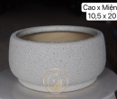 CHẬU MEN SÔI NHỎ INDOOR 10.5x20 TRẮNG