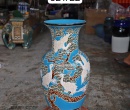 BÌNH HOA CHẤM KHẮC CÒ