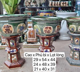 BỘ 3 CHẬU CHỮ BÈO