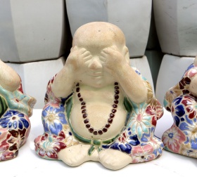 BỘ 3 TƯỢNG KHÔNG NGHE KHÔNG THẤY KHÔNG NÓI