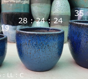 BỘ BA CHẬU XUẤT KHẨU XANH DƯƠNG