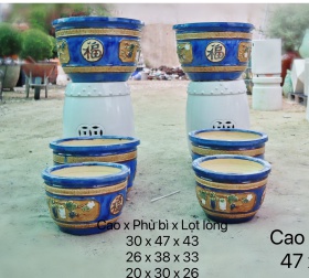 COMBO ĐÔN TRỐNG XUẤT KHẨU VÀ CHẬU CHỮ PHƯỚC