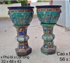 COMBO ĐÔN Y LÒ CỦI VÀ CHẬU GIẢ CỔ