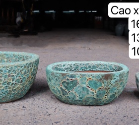 BỘ BA MEN SÔI OVAL XANH