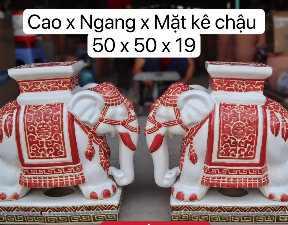 ĐÔN VOI ĐỎ VÒI XUỐNG CÓ ĐẾ