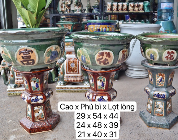 BỘ 3 CHẬU CHỮ BÈO