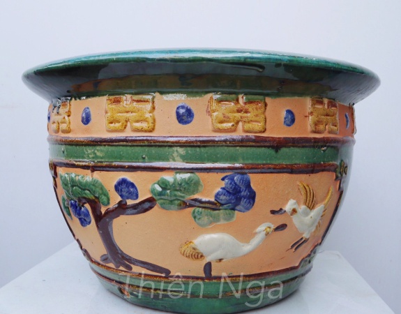CHẬU CÒ CÁ XANH LỌT LÒNG 47 CM