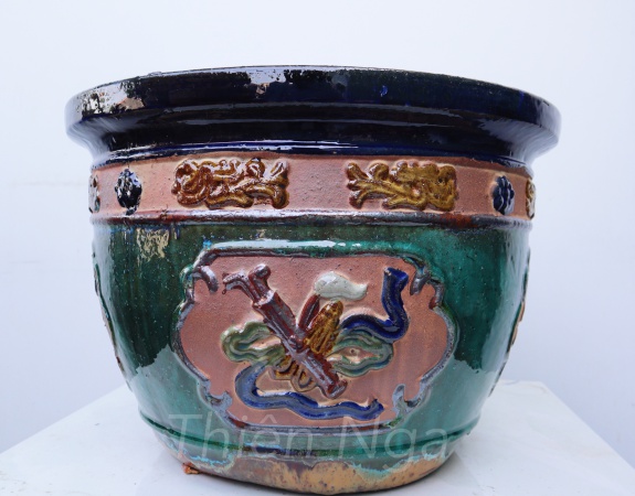 CHẬU TỨ BỬU XANH DƯƠNG LỌT LÒNG 42CM