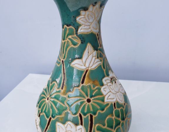 BÌNH HOA THỦ CÔNG MỸ NGHỆ HOA SEN