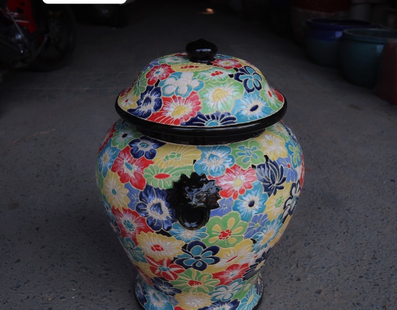 BÌNH GỐM BÁCH HOA