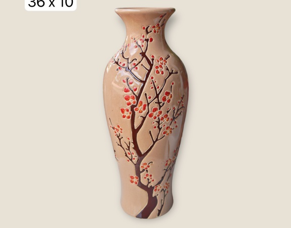 BÌNH HOA CHẤM KHẮC TỨ QUÝ MAI