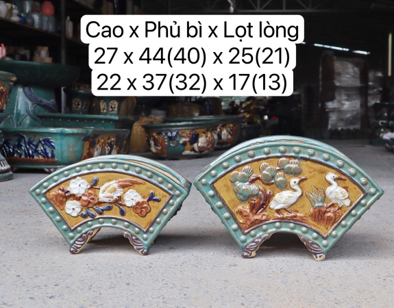 CHẬU BỘ 2 CHẬU QUẠT 